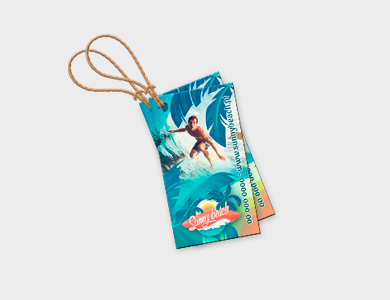 Tag Couchê 250g Laminação Fosca e Verniz Localizado 5x18cm - 4x0 - 500 unid