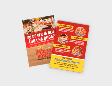 Folder Couchê 120g Verniz Total Frente e Verso 20x21cm - 4x4 - 100 unid