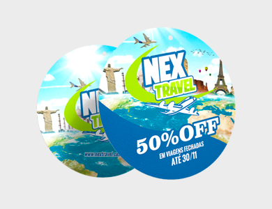 Móbile em Papel Redondo Couchê 300g Sem Verniz 35x35 cm - 4x4 - 5 unid